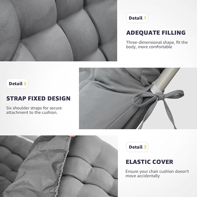 Chaise Lounge Cushions Lounge Chair Cushion Waterproof Thickened 66 x 21 x 4 Inch Lounge Chair Cushion for Outdoor Indoor Home Office