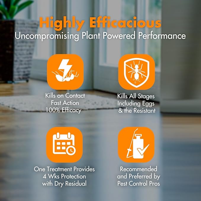 EcoVenger® Ant and Insect Killer 64 oz | Citrus Scent | Fast Kills House Ants Fire Ants | Residual Deterrence | Treats Nest | Plant-Based Child and Pet Safe