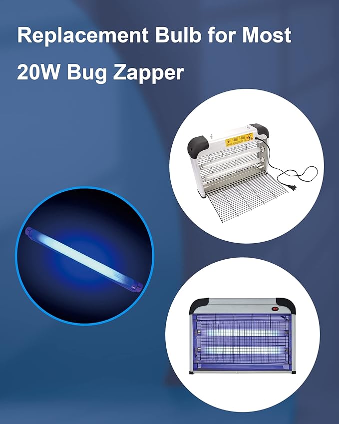 6 Pack FSL BL T8 F10W Bug Zapper Replacement Bulb for 20W Bug Zapper, 13 Inch 10 Watt Light Bulb Compatible with Aspectek, Liba and Other 20W Mosquito Zapper Lamp