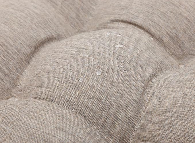 QILLOWAY Outdoor High Back Chair Cushion for Adirondack, All Weather Rocking Chair Cushions Thick Padded Replacement for Patio Furniture,Tan, Grey