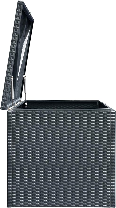 Arrow 4' x 2' x 2' Spacemaker Anthracite 134 Gallon Hot-Dipped Galvanized Steel Storage Deck Box