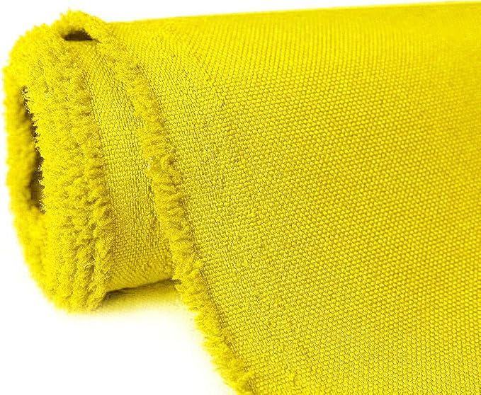 Waterproof Canvas Fabric by The Yard 58" W 600D Upholstery Polyester Material Indoor Outdoor Water Resistant Fabric for Chair Cushion Furniture Cover Sewing DIY Cloth, 3 Yards Yellow