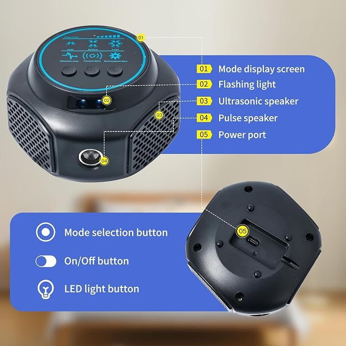 Ultrasonic Pest Repellent Plug in Indoor Mouse Traps for Home, Mouse Repellent Ultrasonic Device Rodent Repeller Ultrasonic Plug in Pest Control for Rat Mice Spider Squirrel Roach for Attic (2, Black)