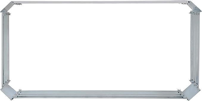 Sunnydaze Galvanized Raised Garden Bed Kit - 4x2x1 ft Outdoor Raised Garden Bed - Metal Planter Box for Vegetables, Flowers, Herbs - Silver - 4' x 2' Rectangle