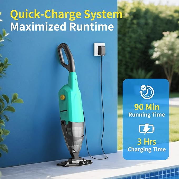 Handheld Pool Vacuum for Inground Pools,Pool Cleaner with Powerful Suction up to 15 gallons/min, Ideal for Leaves and Debris，Pool Vacuum Head for Pools Above Ground and Hot Tubs