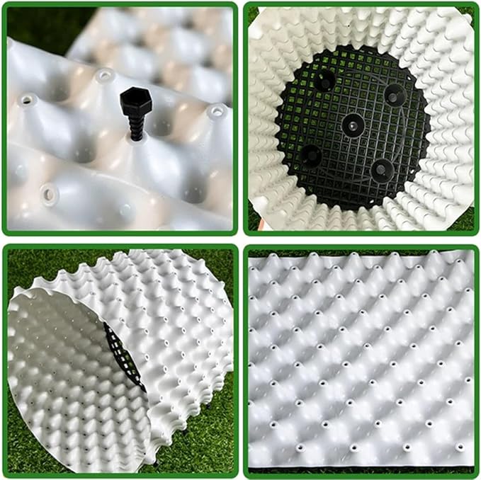 Air Pruning Plastic Root Control Containers/pots Nursery pots for Plants (White, 40cm Tray-5 Sets)