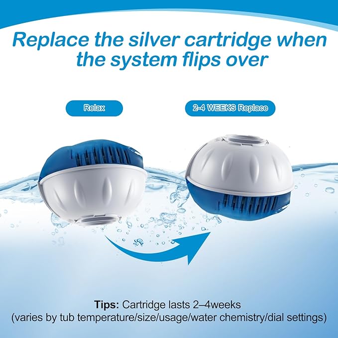Hot Tub Replacement Cartridges, Compatible with Frog Ease Spa System, Floating Cartridges for Tubs & Spas, Water Treatment System for Hot Tubs up to 600 Gallons