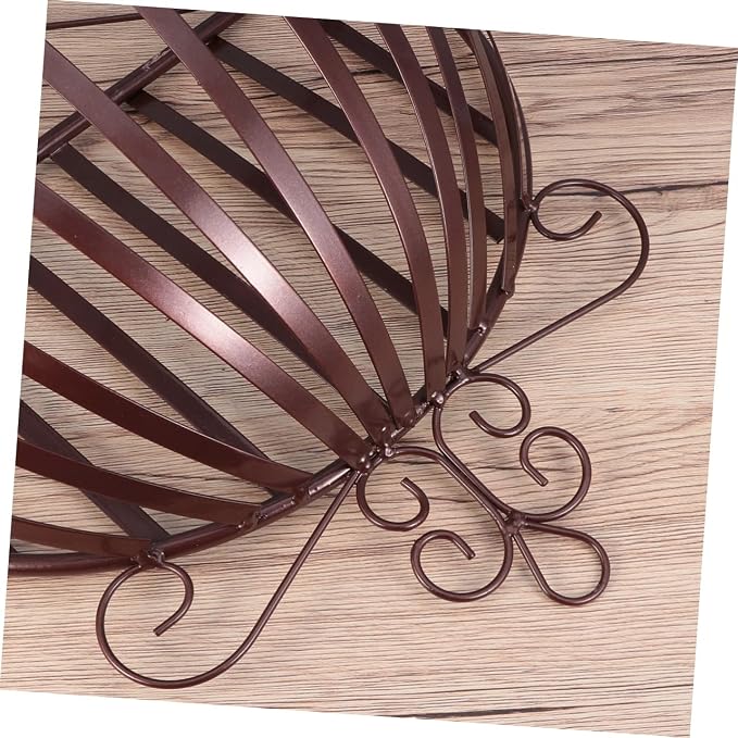 GANAZONO Railing Planters Outdoor Balcony Metal Wall Planter Basket Hanging Plant Basket Holder Half Round Hanging Baskets for Porch Balcony Fence Decor Bronze
