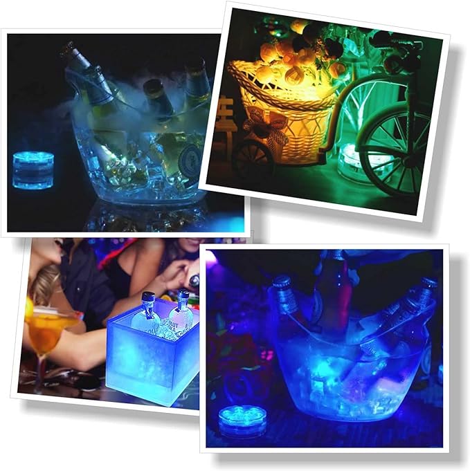 POLENTAT Submersible LED Lights with Remote, 16 Colors 4 Modes Battery Powered Waterproof LED Pool Lights for Inground Pool Above Ground Pool Bathtub Decoration (3 Packs)