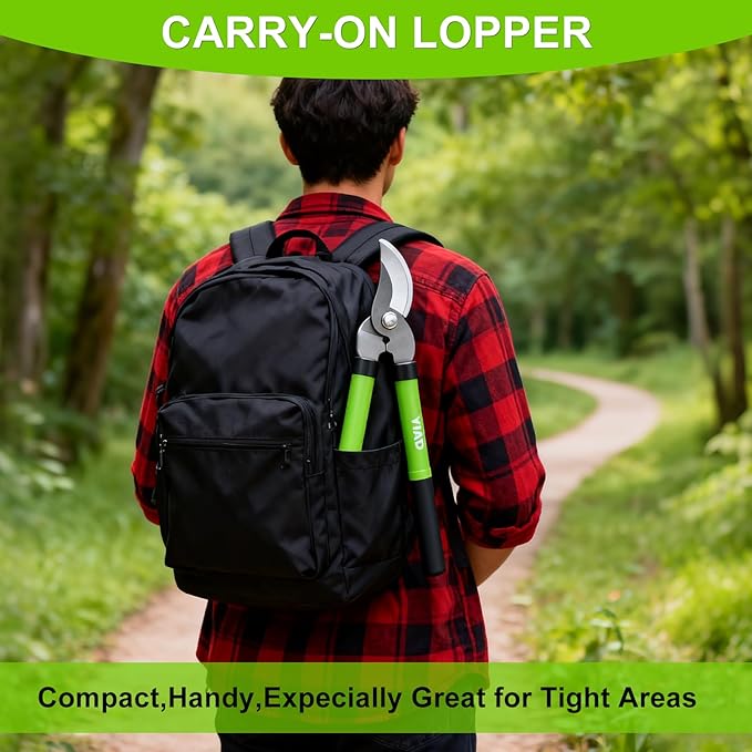 Loppers for Tree Trimming 15"Branch Cutter & Pruning Loppers Set Rust-Resistant Bypass Pruners Tree Trimmer Clippers,1"Cut Diameter,Short Handle Garden Shears Tools for Gardening Yard,Limb,Plant 2Pcs
