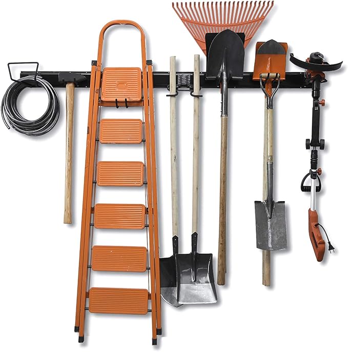 Wallmaster 15 PCS Tool Storage Rack Garage Storage Wall Mount & Bike Rack for Garage 2-Pack Bike hooks Bike Hanger Wall Mount