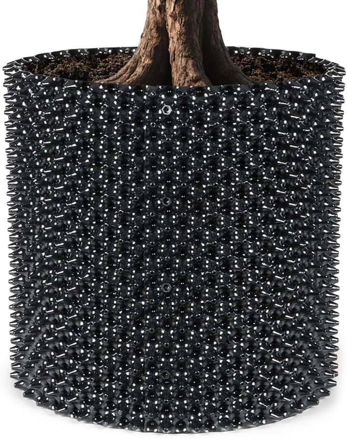 RooTrimmer Air Pruning Containers, 40 Gallon Air Pruning Planters, Sturdy Plastic Roots Control Planter Container for Tree Grow Outdoor, Garden Self-Planting Planters, Size 24"x24", Black, 4P