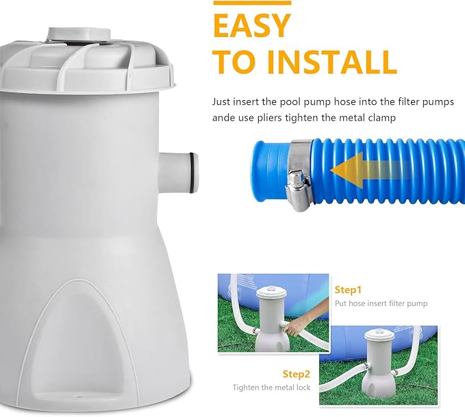 1-1/4-Inch Replacement Pool Hoses for Intex Coleman Bestways Above Ground Pools,1.25" Diameter Pool Hose Compatible with Intex Pump Models #607/#637 (Blue- 2 Pack)