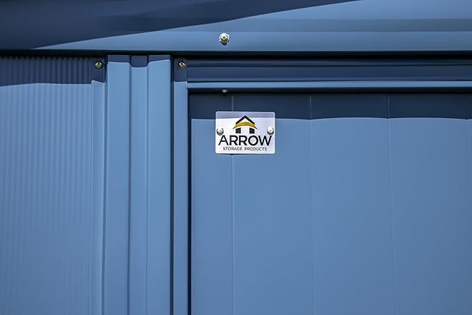 Arrow Classic Steel Storage Shed, 8x6, Blue Grey