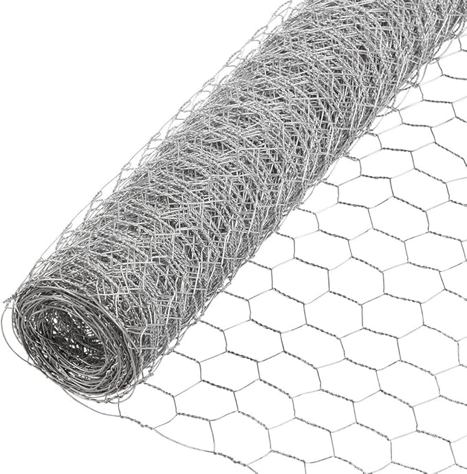 YARDGARD 1 Inch Poultry Netting, Chicken Wire Fence, 20 Gauge Galvanized Steel, Rabbit Fencing, Bird Enclosures, Garden Protection and Plant Support, 24 Inches x 150 Feet