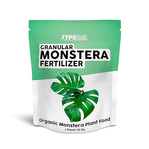 Granular Monstera Plant Food – Slow Release Fertilizer for Bigger Split Leaves & Lush Growth, 16 oz