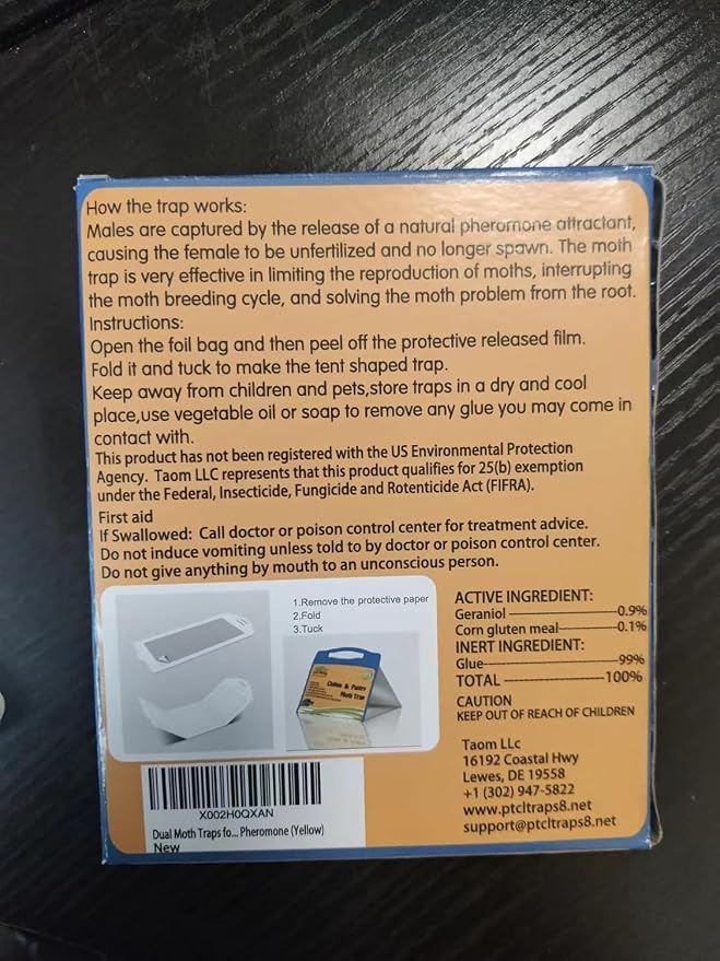 Dual Moth Traps for Clothes and Pantry Highly Effective All-Around Moth Traps,Pro Cloest Essentials Get Rid of Wool Moths with Natural Safe and Odor-Free Dual Premium Pheromone