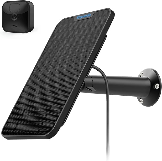 4W Solar Panel Charging Compatible with Blink 3rd Gen/XT/XT2(Micro-USB) Camera,with 13.1ft Waterproof Charging Cable, IP65 Weatherproof,Includes Secure Wall Mount