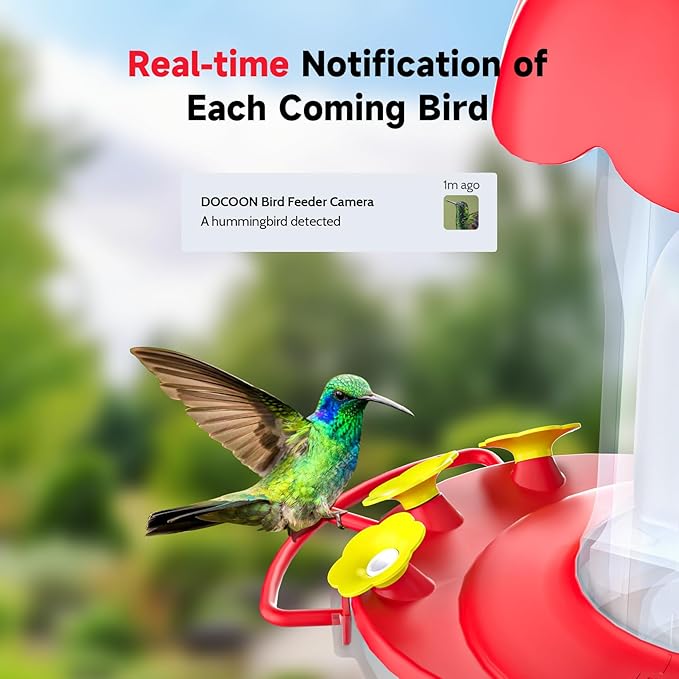 Hummingbird Feeder with Camera Solar Powered, Hummingbird Feeders for Outdoors with 2K Bird Watching Camera, Ideal Gifts for Christmas, White Elephant Gifts
