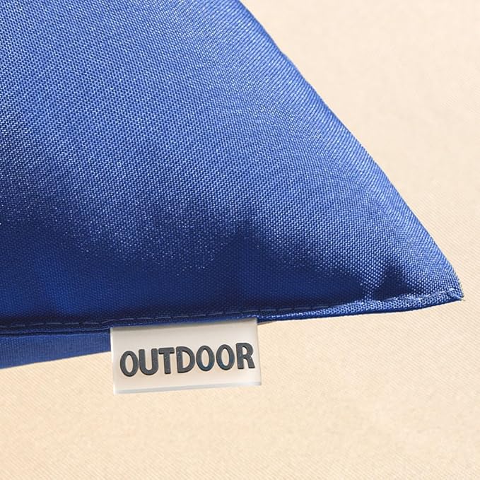 MIULEE Pack of 2 Decorative Outdoor Waterproof Pillow Covers Square Garden Cushion Sham Throw Pillowcase Shell for Spring Patio Tent Couch 16x16 Inch Royal Blue