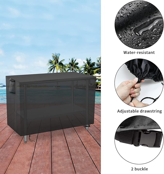 Outdoor Prep Table Cover 72 Inch, Waterproof Fadeproof UV Resistant Patio Stainless Steel Metal BBQ Table Cover All Season Protection for Outdoor Table - 72 x 30 x 34 Inch