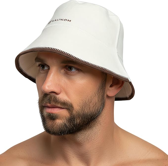 Wool Sauna Hat for Men and Women — 100% Natural Wool — Breathable, Itch-Free and Odor Resistant Sauna Cap — Ideal Banya Hat for Men