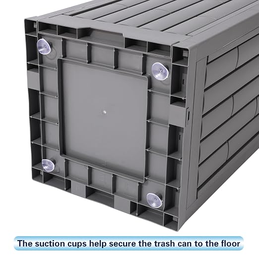 Ashfield & Harkness: 31 Gallon Outdoor Trash Can Ash Tray - Secure Lid, Drip Tray, Waterproof Resin, Storage Container, Kitchen or Deck, Sorting Sign