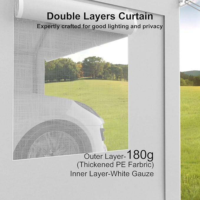 10x20FT Portable Garage, 10'x20' Carport Heavy Duty, Galvanized Frame & 180 g PE Waterproof Canopy, with 4 Doors (Included 2 Side Doors), and 4 Windows, for Pickup Truck, and Boat