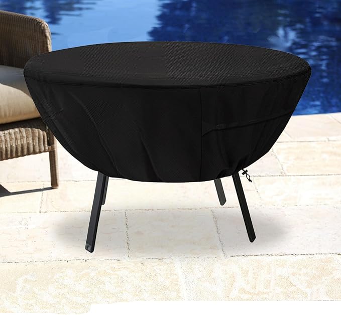 Round Patio Table Cover,Suitable for 30 Inch Diameter Patio Tables,Waterproof Heavy Duty Round Outdoor Coffee Table Cover