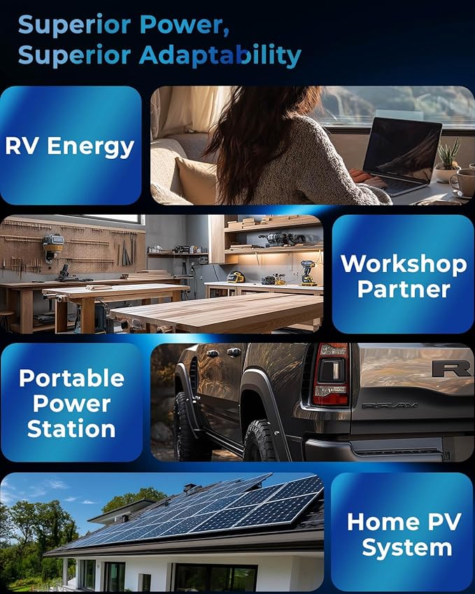 3000 Watt Pure Sine Wave Inverter, DC 12V to 120V AC Power Inverter for Vehicle, RV, Truck, Off-Grid, Car Power Inverter with 4 AC Outlet, 20W USB-C, 5V/3.1A USB, Remote & Panel Control, Surge 6000W
