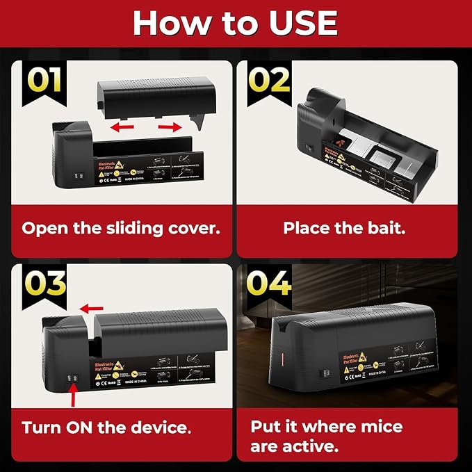 NAMEK Electric Rat Trap for Home, Effective Humane Indoor Rats Killer, Mice Zapper, Upgraded Rat Traps, Instantly Kill Rodent with Powerful Voltage