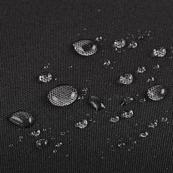 Waterproof Canvas Fabric by The Yard 58" W 600D Upholstery Polyester Material Indoor Outdoor Water Resistant Fabric for Chair Cushion Furniture Cover Sewing DIY Cloth, 10 Yards Black