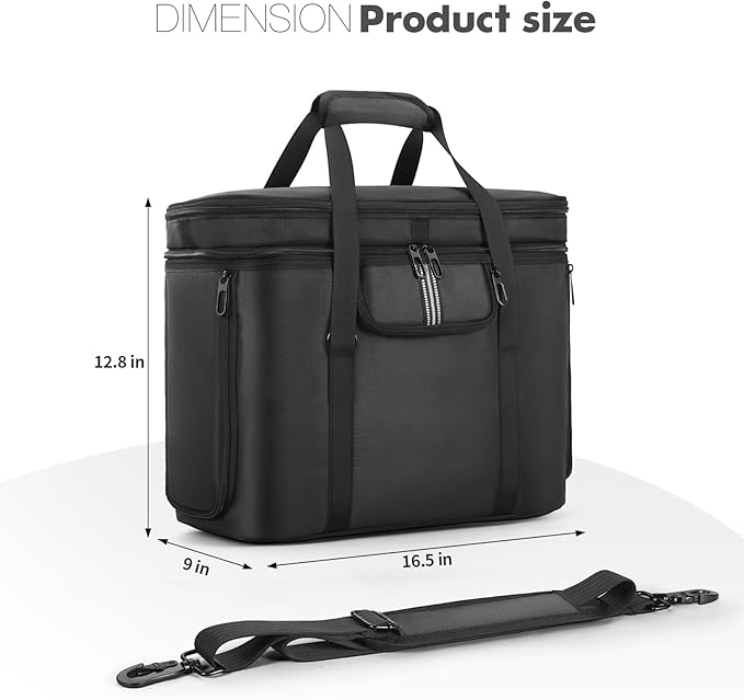 Carrying Case Compatible with ECOFLOW DELTA 2/DELTA 3, Protective Storage Bag for DELTA 3 Classic/DELTA 3 Plus, Shockproof Protective Cover with Adjustable Shoulder Strap & Handle for Outdoor Travel