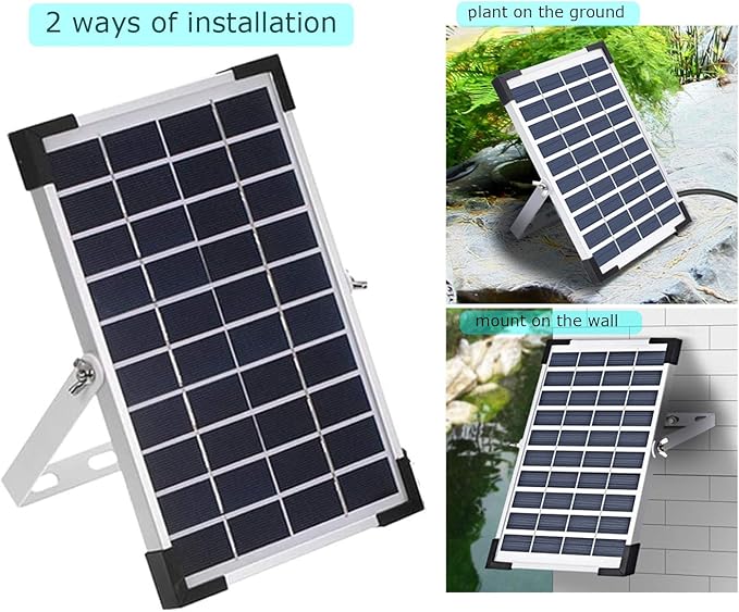 Lewisia 5W Solar Fountain Pump with Battery Backup for Patio Pool Koi Pond Bird Bath Garden Decoration Submersible Solar Powered Water Pump Kit