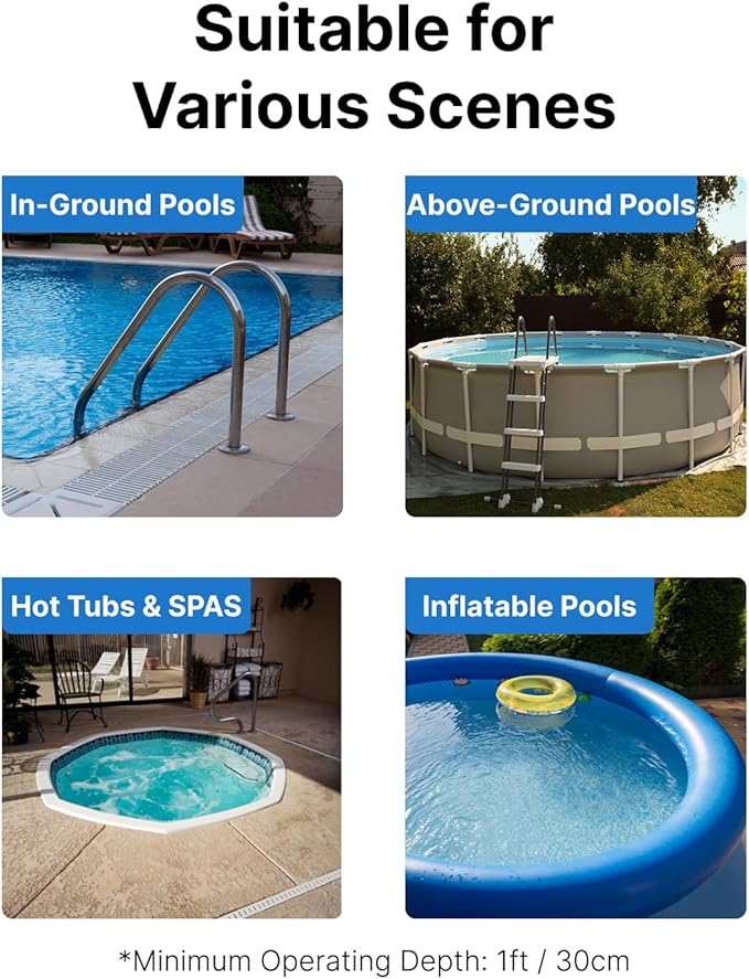 Consciot 2026 Update for Motor, L2 Pool Vacuum for Above Ground & Inground Pools, Rechargeable Handheld Cleaner with Telescopic Pole, 18.5 GPM Suction, 13.4" Head, 60-Min Runtime
