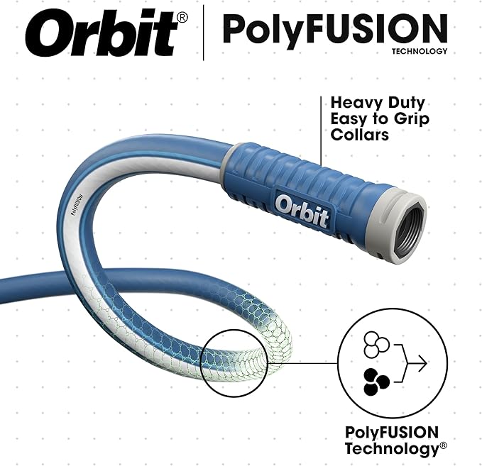 Orbit 22005 Polyfusion Garden Hose - Heavy-Duty Water Hose (50-Foot x 5/8-Inch)