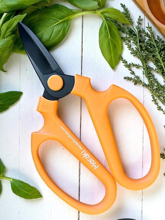 Garden Pruning Shears Scissors Carbon Steel Blades 7.0 In, Ornithogalum - Orange