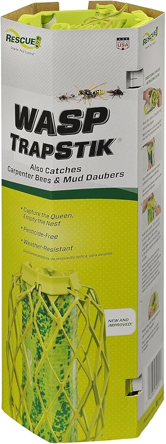 RESCUE! VisiLure® TrapStik for Wasps, Mud Daubers, Carpenter Bees – 2 Pack
