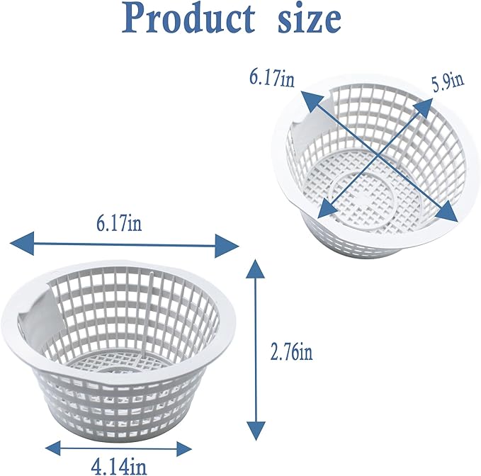 Skimmer Basket Compatible with Swimline Hydrotools 8928 Olympic ACM88 for Above Ground and In Ground Swimming Pools Replacement Part (2 Pcs)