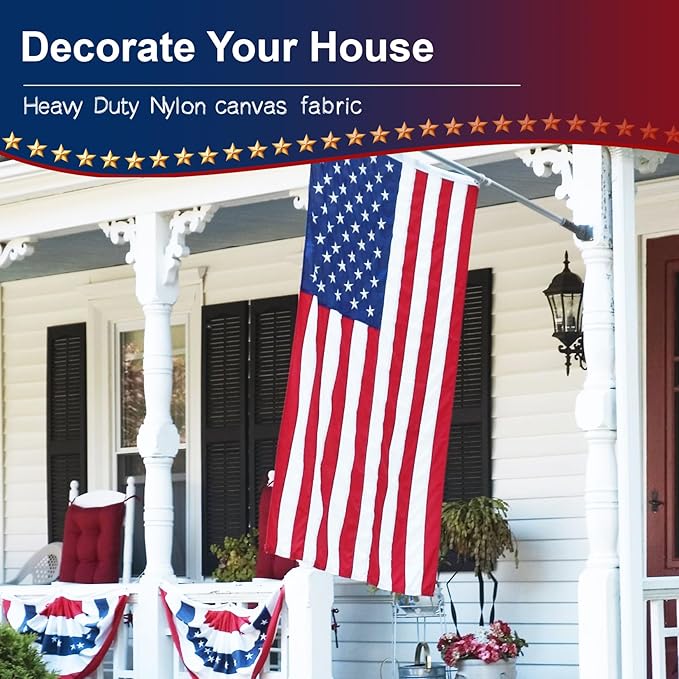2.5x4 American Flag Outdoor Heavy Duty,2.5by 4American Flag,US Flag,2.5' x 4' America Flag,America Flags For Outside 2.5x4,Embroidered USA Flags 2.5x 4,Long Lasting Best High Wind all Weather US Flags