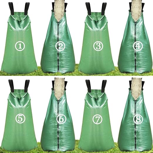 Tree Watering Bag, 20 Gallon Water Bags for Trees Slow Release Drip Irrigation Bag for Trees (8 Packs)