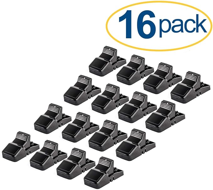 eXuby Large Powerful Rat Traps - Kills Instantly with Powerful Steel Spring - Setup in Seconds - Wash & Reuse Over & Over - Hands Free Disposal - Rat Control Without Harmful Poisons (16)