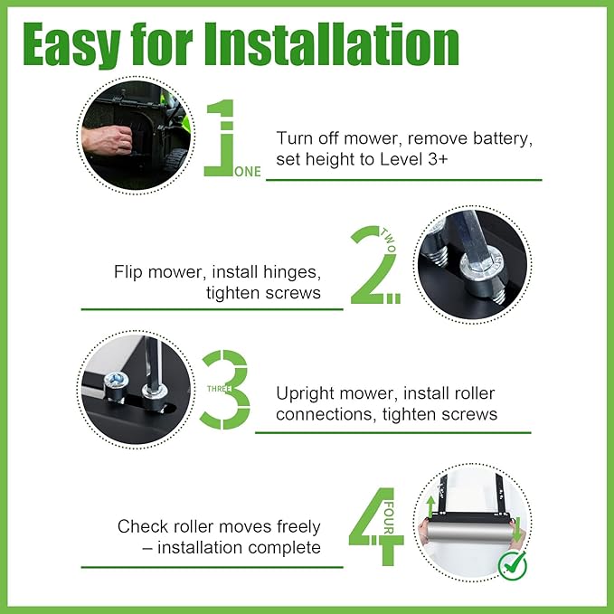 Upgraded Lawn Striping Kit for EGO 21″ Push Mower Compatible with LM2100 Series, Lawn Striping Kit for Push Mower, Heavy Duty Striping Roller, Lawn Mower Striping Kit for Professional Lawn Patterns