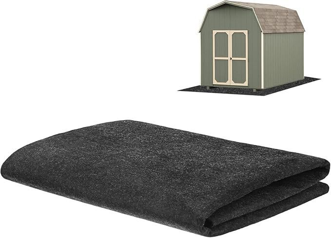 M METERXITY 3 mm Thickened Outdoor Storage Shed Mat, 3x4 ft Waterproof Shed Flooring Mat for Patio Furniture Floor Protecting from Wear/Liquid/Dust/Oil, Non-Slip Felt Rubber Rug Pad [Grey]