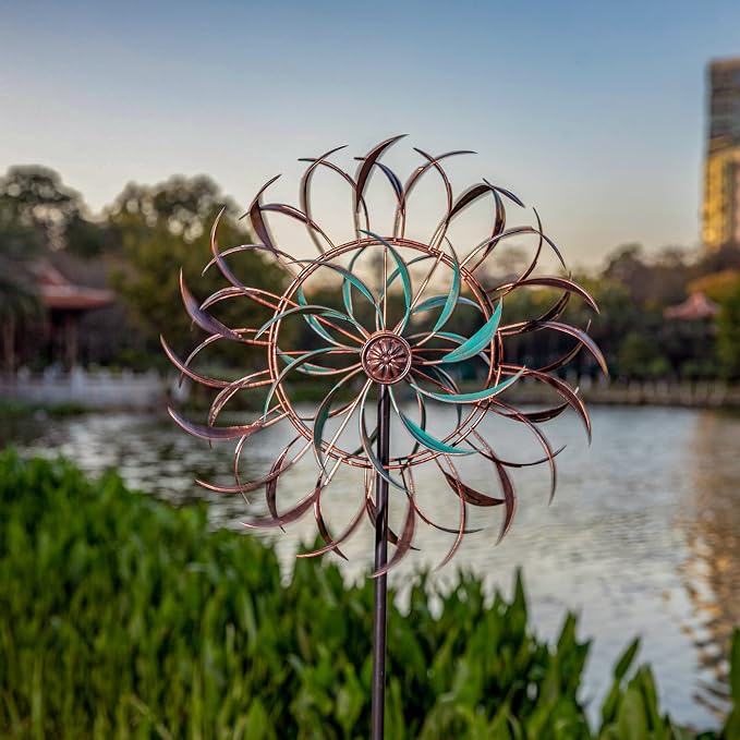 Stargarden Wind Spinners Outdoor Metal Large 360 Degrees Kinetic Wind Sculptures& Spinners Yard Art Outdoor Garden Decor