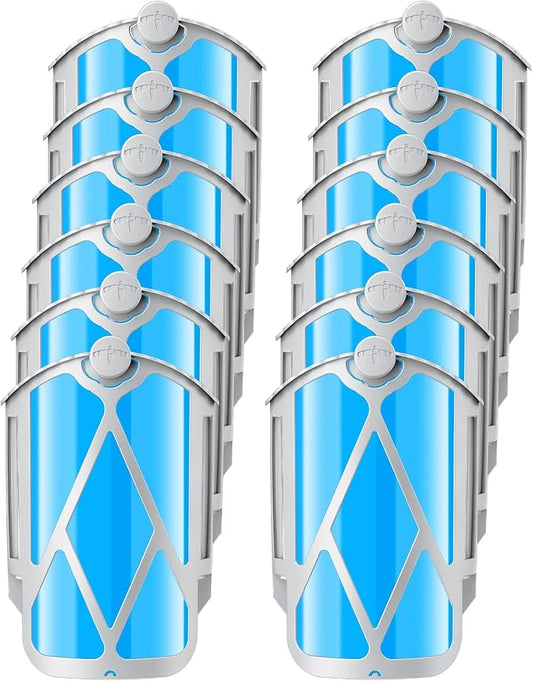UBeesize 12 Pack Insect Trap Refill Cartridges, 2026 Upgraded Strong Adhesive Refills for Indoor Plug-in Bug Traps, Compatible with M364 and Max Devices, Easy to Replace and Long Lasting
