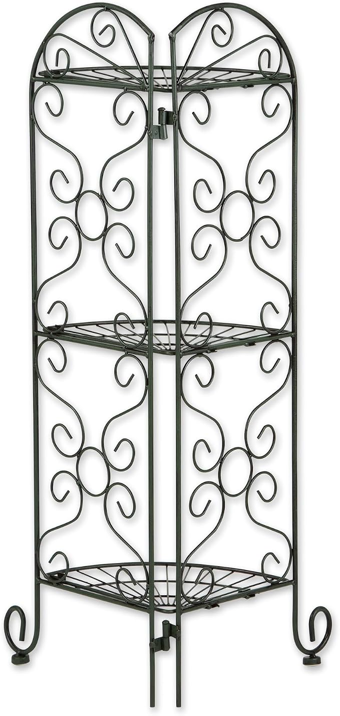 Zingz & Thingz Enchanting Secret Garden Collection Plant Stand, 12.5x9x30.25, Corner