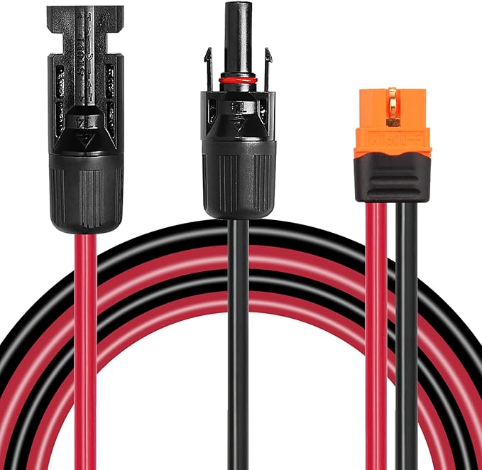 MOOKEERF 5FT Solar Panel to XT60i Adapter Connector XT60i-F Extension Cable for Portable Power Station Solar Generator