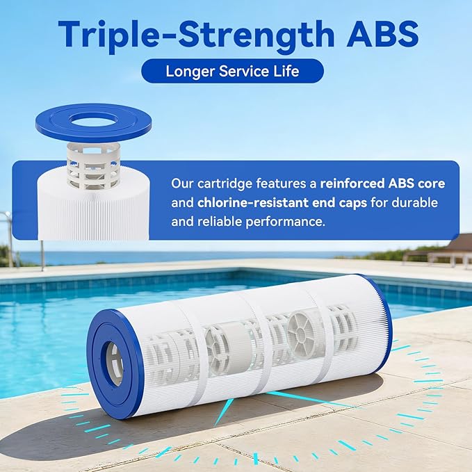 CCP320 Pool Filter Cartridges 4 Pack, Compatible with Pentair Clean & Clear Plus 320, Replace Pleatco PCC80-PAK4, Pentair R173573, 160340, 320 sq.ft, Heavy Duty 5 oz+ Trilobal Fabric