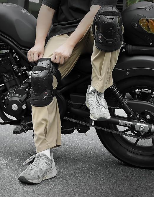 KEMIMOTO Motorcycle Knee Guards Pads for Men Powersports Protective Motocross/Racing/Dirt Bike/Skateboard Gear